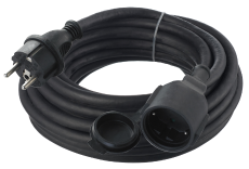 Lot De 3 Raccords Schuko En Caoutchouc 230V - IP20, 16A, Pour Câbles Jusqu'à 2.5mm², Antidérapant